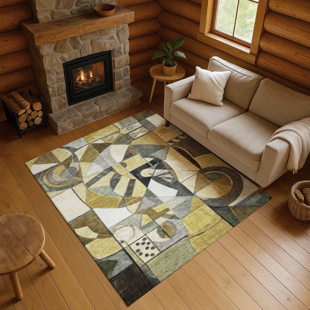 Premium Washable Super Soft Mosaic Contemporary Mayfield Rug