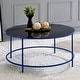 preview thumbnail 2 of 12, Llewellyn Contemporary 36-inch Glass Top Round Coffee Table by Furniture of America
