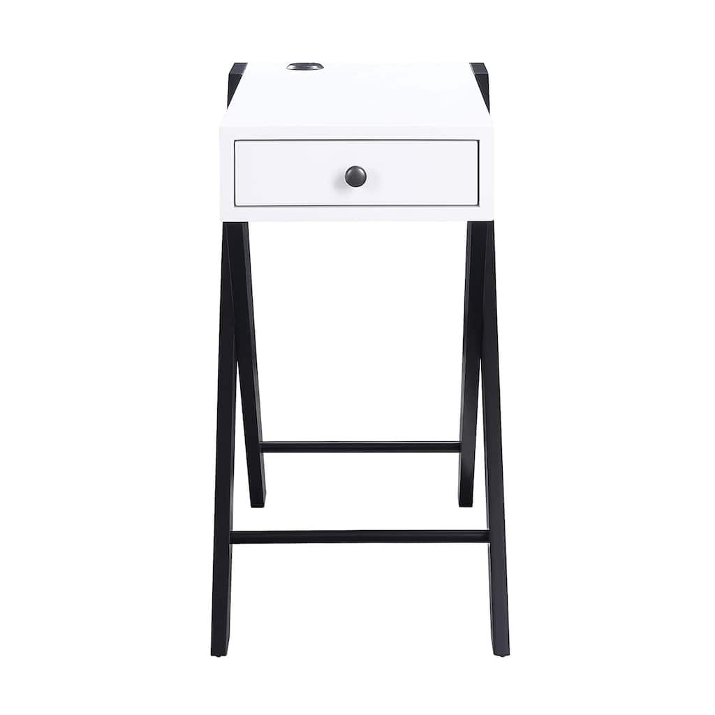 Accent Table with USB Charging Dock,Modern End Table Solutions，Compact End Table Collection