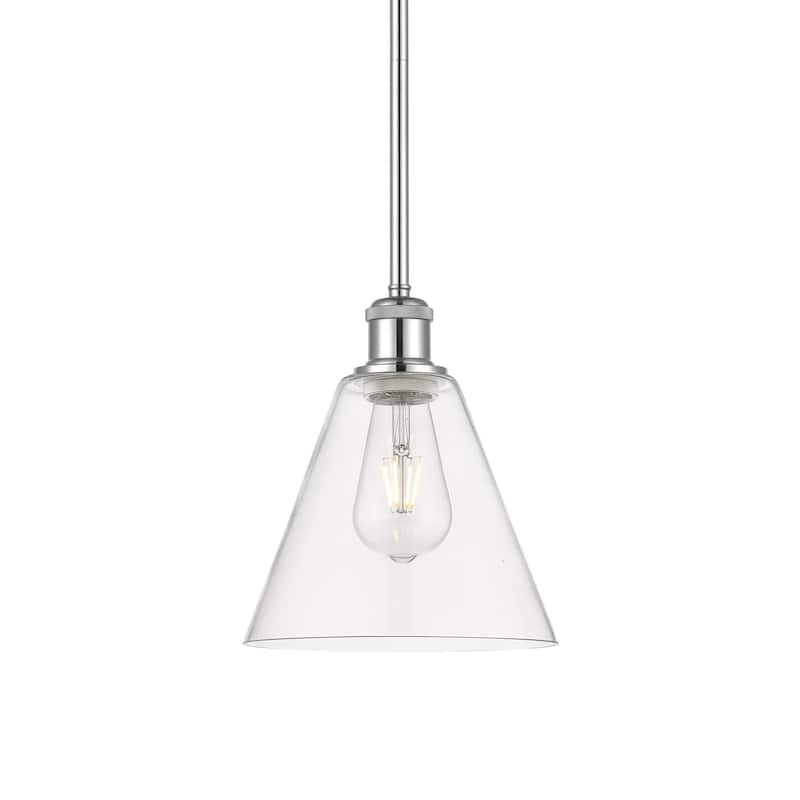 Innovations Lighting 516-1S-10-8 Berkshire Pendant Berkshire 8" Wide - Polished Chrome / Clear