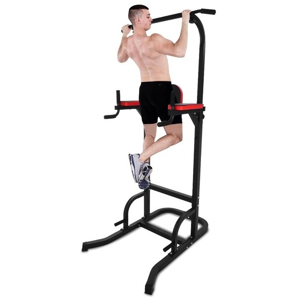 Multi Function Power Tower Adjustable Height Home Fitness Workout