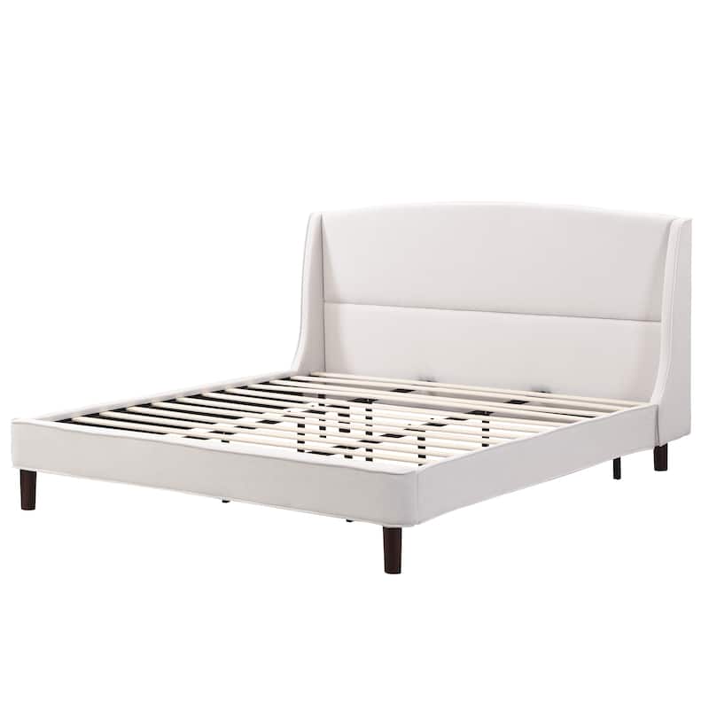 Christopher Knight Home - Monroe Wingback Upholstered King Size Platform Bed