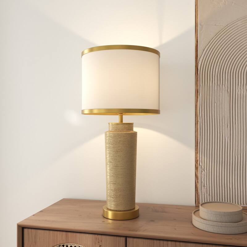 Acroma 25 '' Modern Ceramic Table Lamp with USB Ports - 1-light