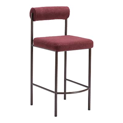 Livorno Counter Stool Red & Bronze