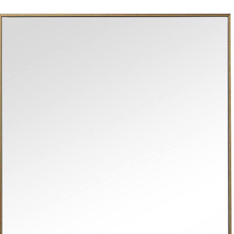 Rectangular Shape Thin Polystyrene Frame Mirror, Gold On Sale Bed
