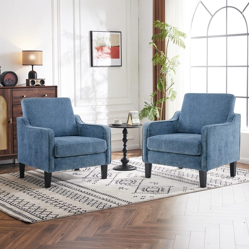VINGLI Mid Century Modern Fabric Accent Chair