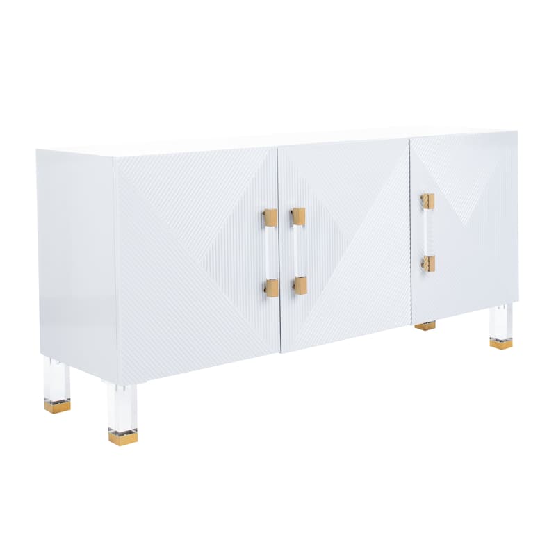 SAFAVIEH Home Poppy 3-Door Sideboard - 62"W x 16"D x 30"H