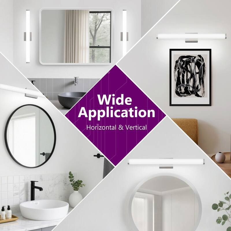 Dimmable LED Bath Bar, Modern Square Bathroom Vanity Light For Mirror