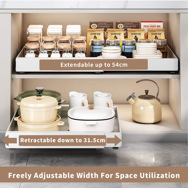 Pull Out Cabinet Organizer Slide Out Spice Rack Pantry Storage Drawer
