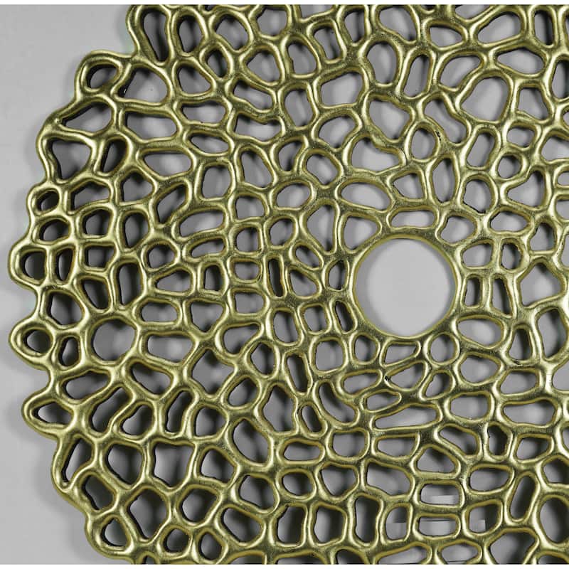 HUJI Abstract Gold Plate Wall Decor