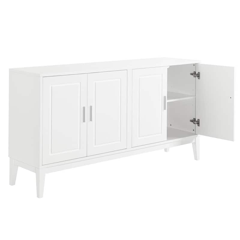 Buffet Cabinet with Door Shelf, Sideboard Cabinet with Adjustable Shelves, Wood Storage Cabinet with Conical Feet