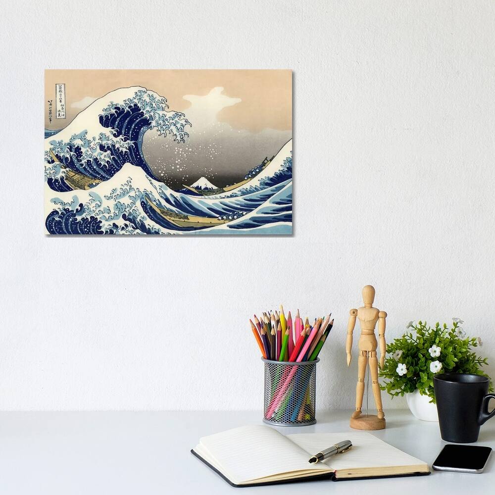 iCanvas "The Great Wave at Kanagawa, 1829" by Katsushika Hokusai Canvas Print
