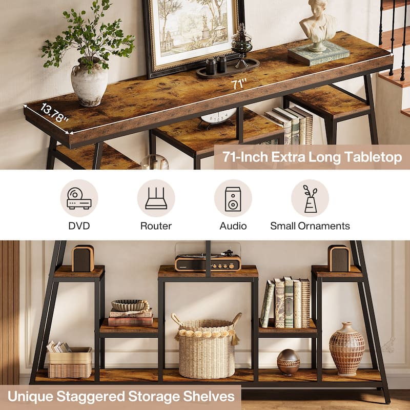 TV Stand for Televisions up to 80 Inches with Storage Shelves