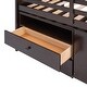 preview thumbnail 18 of 18, Espresso Twin Pine Loft Bed with Storage Steps and Movable Desk