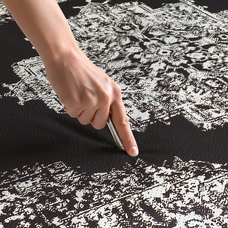 Distressed Medallion Cushioned Anti Fatigue Standing Kitchen Mat