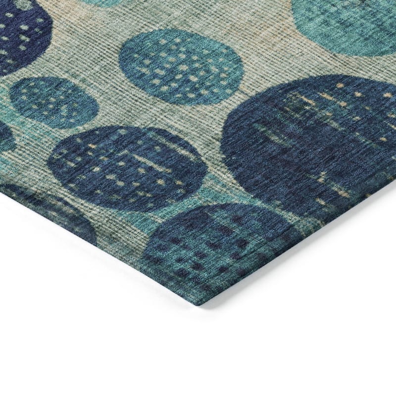 HomeRoots Geometric Transitional Rectangle Outdoor Rug