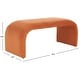 preview thumbnail 22 of 57, SAFAVIEH Tenko Modern Minimalist Glam Bench - 45" W x 18" D x 19" H