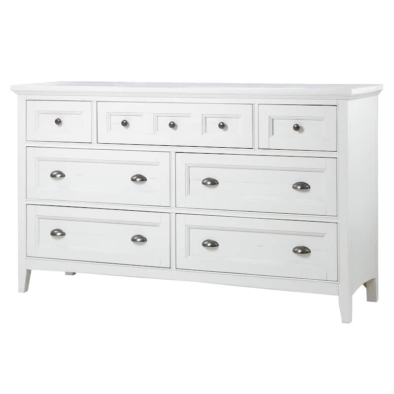 Magnussen Home Heron Cove Chalk White And Dovetail Grey Drawer Dresser - 7-drawer