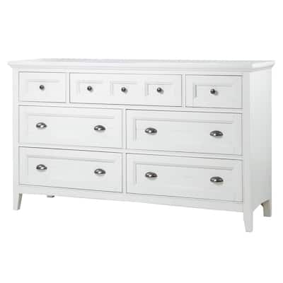 Magnussen Home Heron Cove Chalk White And Dovetail Grey Drawer Dresser