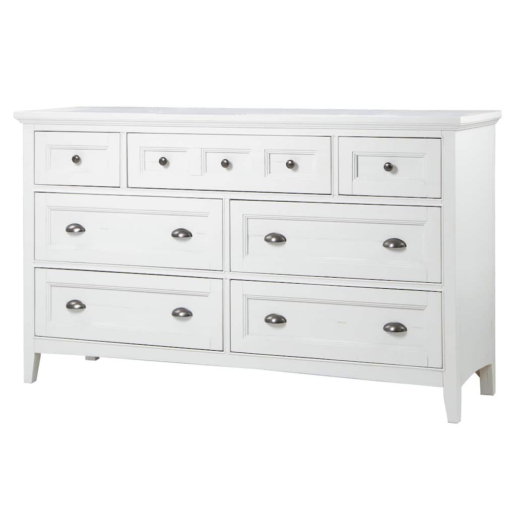 Magnussen Home Heron Cove Chalk White And Dovetail Grey Drawer Dresser