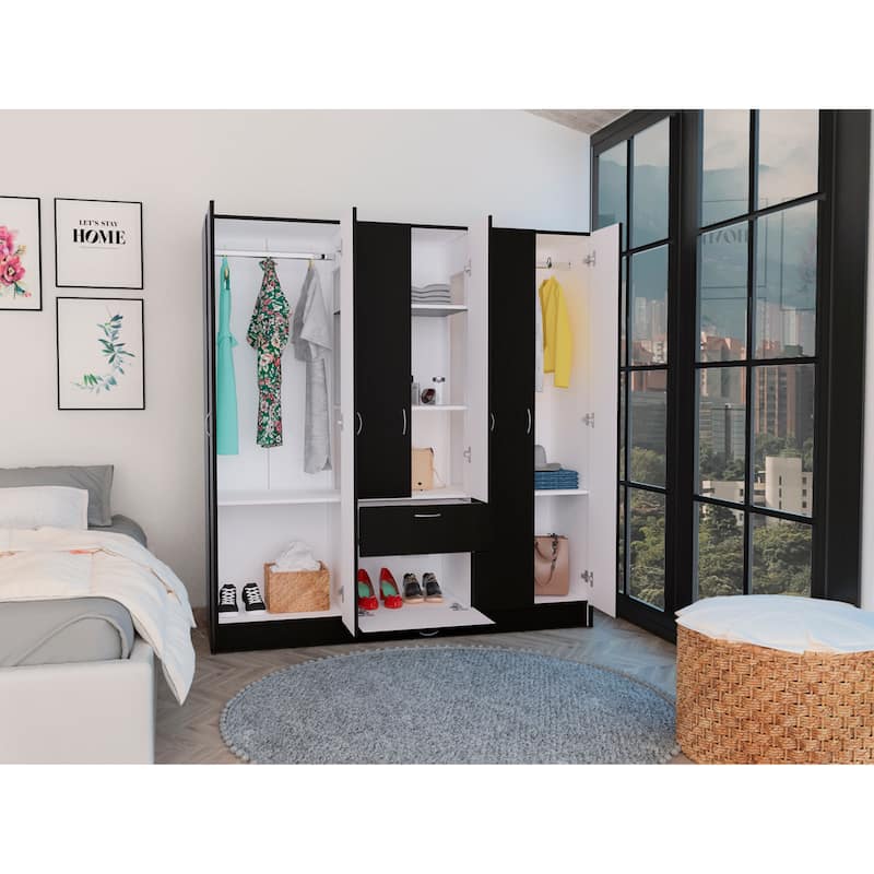 FM Furniture Guajira Six Door Armoire and Three Cabinets
