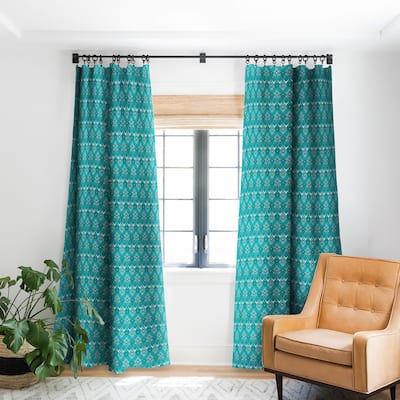 Blackout Saffreya Turquoise Made-to-Order Curtain Panel (One Panel)