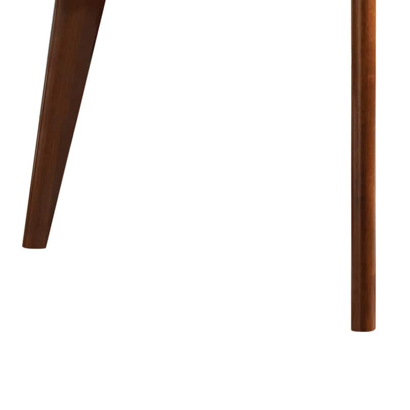 Mid-century Modern Wooden Dining Table, Dark Walnut Brown