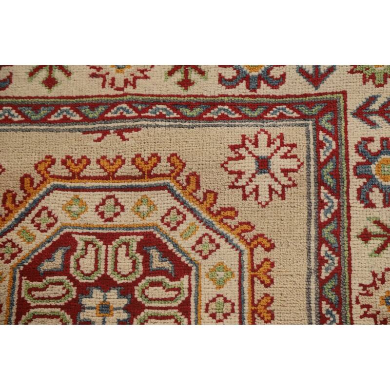 Geometric Kazak Runner Rug Handmade Wool Carpet - 2'10" x 13'0"
