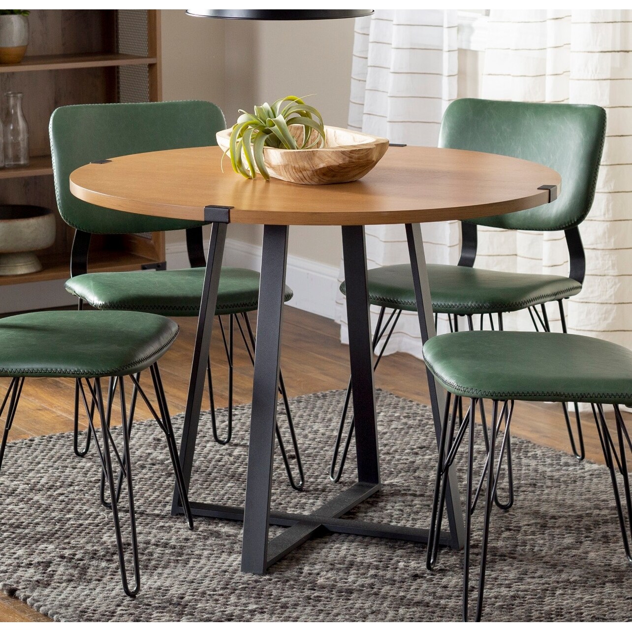 Progressive Furniture Inc Round Dining Set for 4 Mid-Century Modern - Natural Wood 47W x 47D 30H at Living Spaces