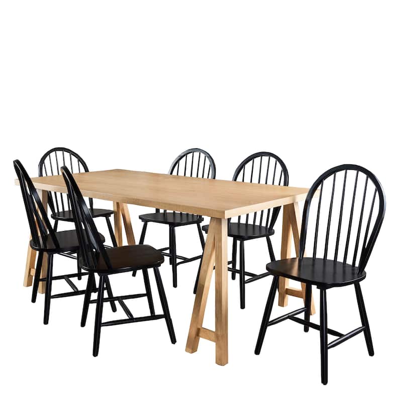 Christopher Knight Home - Ansley Farmhouse Cottage 7-piece Wood Dining Set