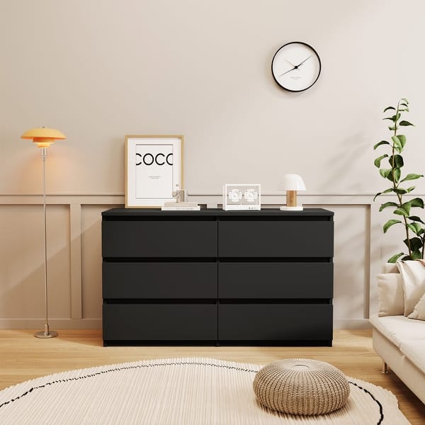 Solid Wood Six Drawer Chest Extra Deep Drawers Bedroom Storage Cabinet - Bed Bath & Beyond - 42562437 Solid Wood Six Drawer Chest Extra Deep Drawers Bedroom Storage Cabinet - Bed Bath & Beyond - 42562437