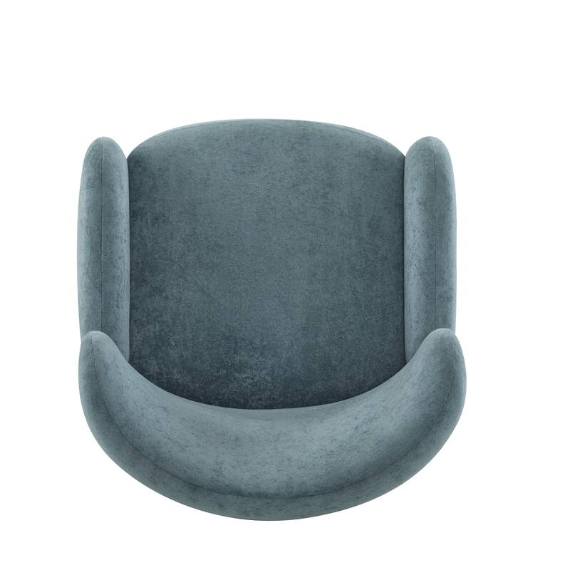 Christopher Knight Home - Parmelee Upholstered Wingback Club Chair with Plush Velvet and Solid Wood Legs