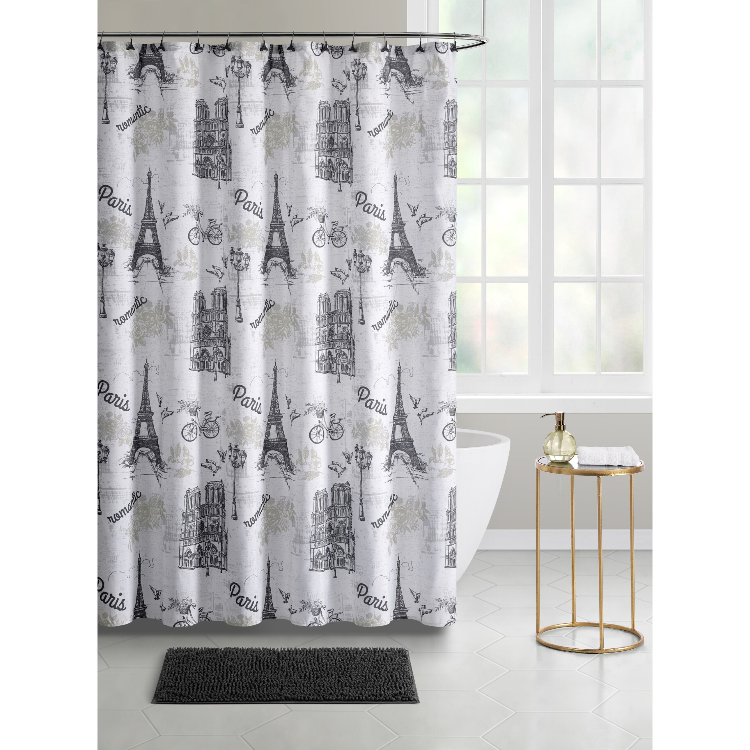 Paris discount shower curtain