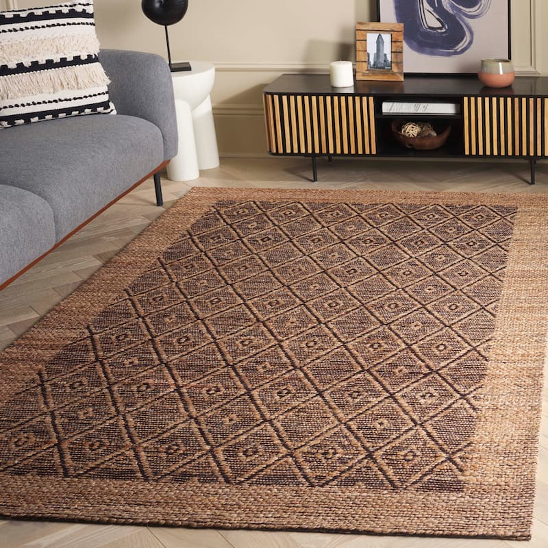 SAFAVIEH Flatweave Natural Mejte Fiber Farmhouse Hemp Rug - 4' x 6' - Natural/Brown