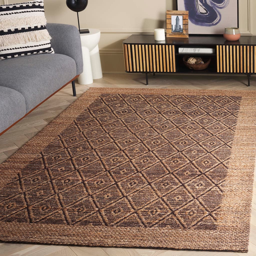 SAFAVIEH Flatweave Natural Mejte Fiber Farmhouse Hemp Rug