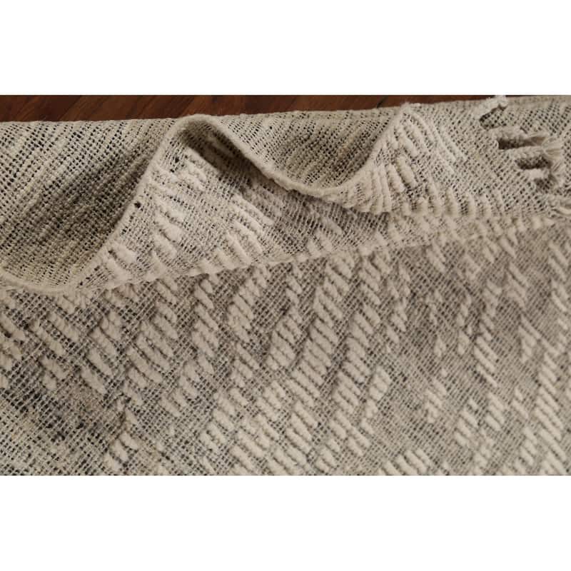 All-Over Abstract Moroccan Modern Area Rug Handmade Wool Carpet - 4'10"x 8'0"