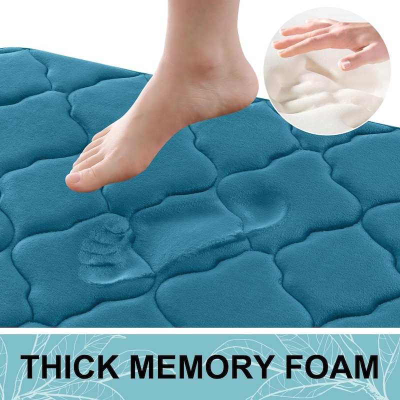 Memory Foam Bath Mat Rug 24x16