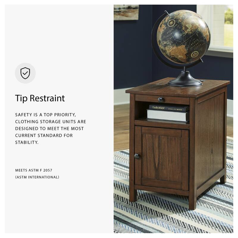 Signature Design by Ashley Treytown Chairside End Table - 16"W x 24"D x 24"H