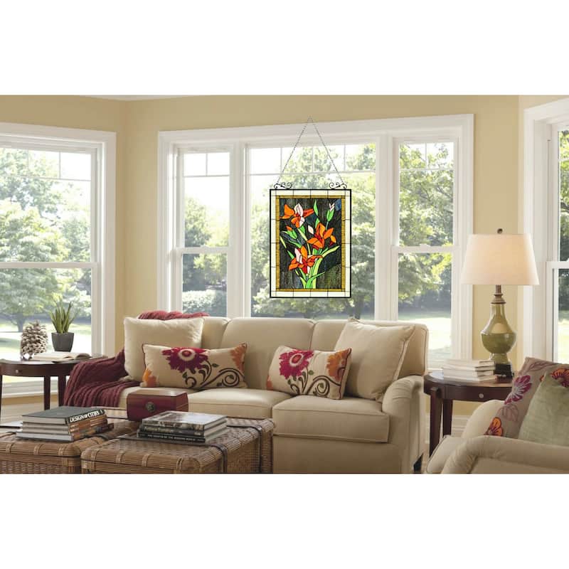Floral Design Window Panel/ Suncatcher