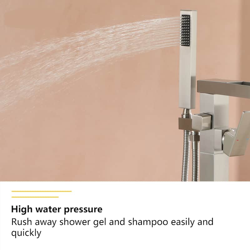 Freestanding Bathtub Faucet with Hand Held Shower