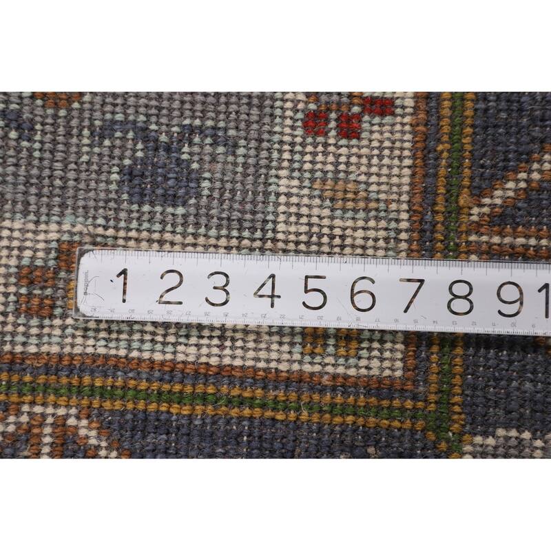 Light Blue Kazak Oriental Area Rug Handmade Wool Carpet - 7'10"x 9'10"