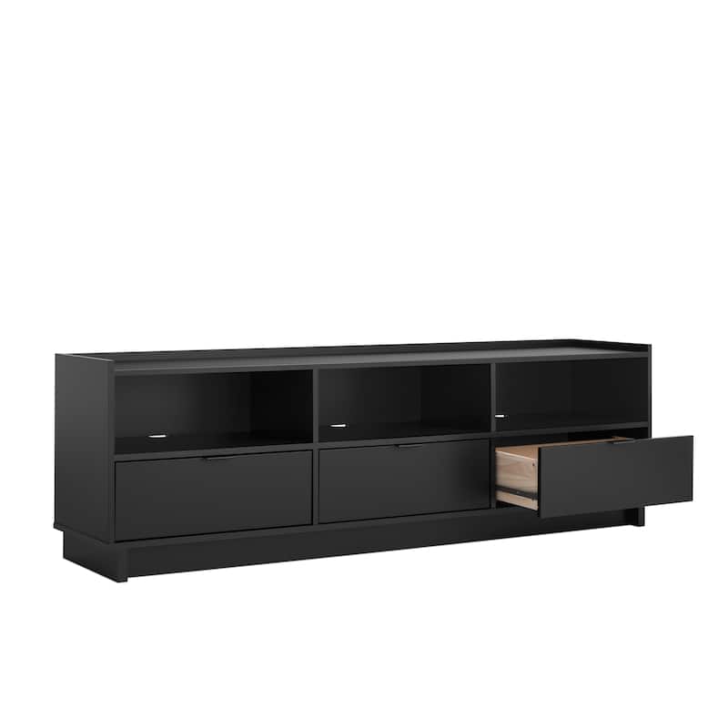 Prepac Simply Modern 70.25" W TV Stand for Living Room, Entertainment Room - 70.25" W x 22" H x 16" D