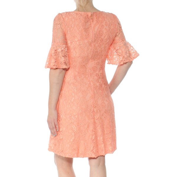 coral bell sleeve dress