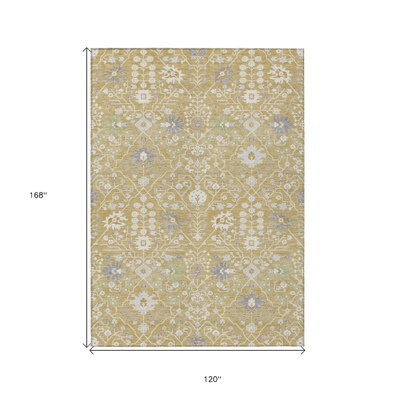 HomeRoots Oriental Traditional Rectangle Outdoor Rug