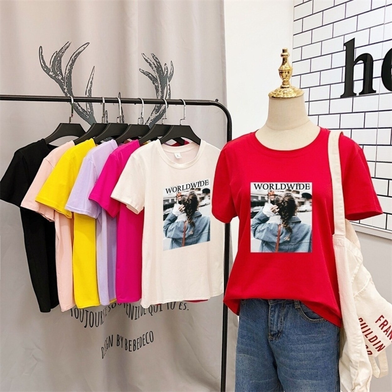 Shop Wholesale Short Sleeved T Shirt 2019 Korean Letter Printing On Sale Overstock 31173068
