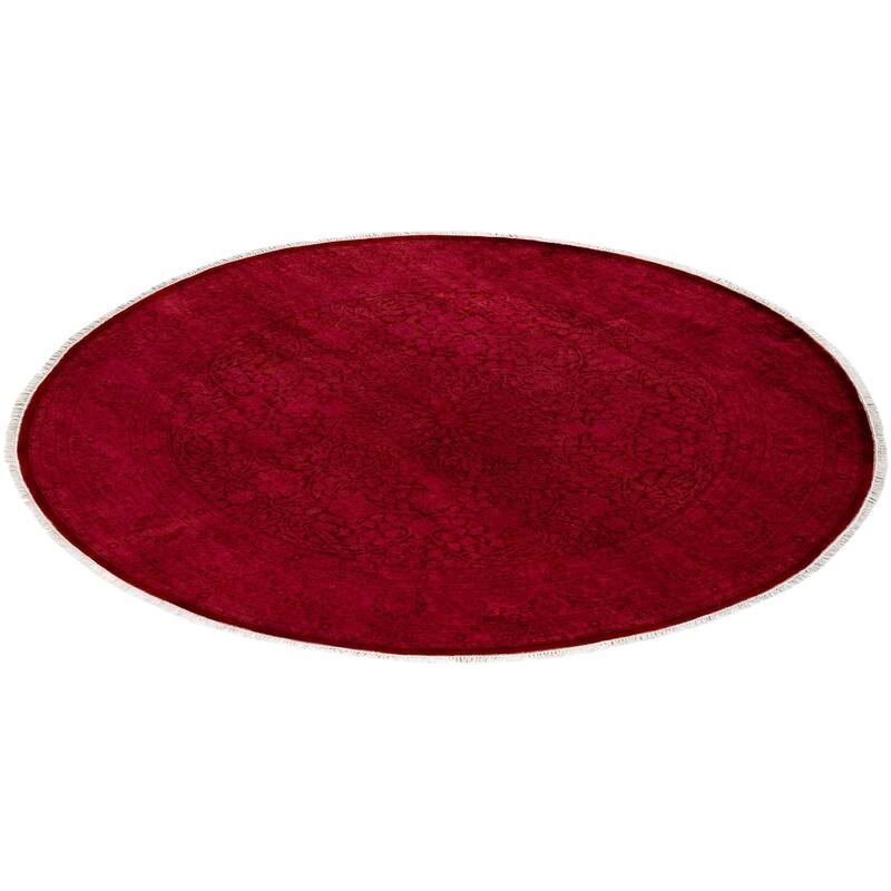 Fine Vibrance, One-of-a-Kind Hand-Knotted Area Rug - Pink, 6' 1" x 6' 1" - 6' 1" x 6' 1"