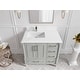 preview thumbnail 39 of 128, Willow Collections 36 in x 22 Aberdeen Freestanding Left Offset Sink Bathroom Vanity with Quartz or Marble Countertop 1.5" Empira - Coventry Gray