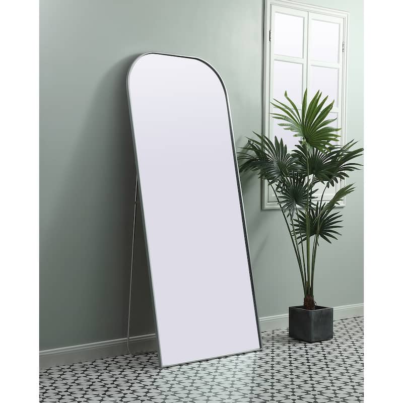 Indigo Home Metal Frame Arch Full Length Mirror 32x76 Inch