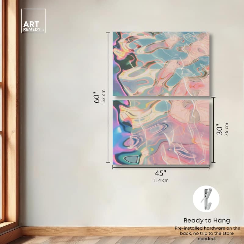 Metallic Drift I Canvas Set of 2 by Art Remedy, Gallery Wrapped