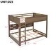 preview thumbnail 24 of 32, Queen over Queen Size Solid Wood Bunk Bed with Storage Cabinets and USB Ports